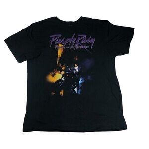 Prince And The Revolution Purple Rain Movie Black Graphic T Shirt Large L
